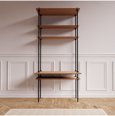 Стіл письмовий з полицями AR Shelving DECO 185x85x35/52.5см 4 полиці (KDECO185X85X355255N)