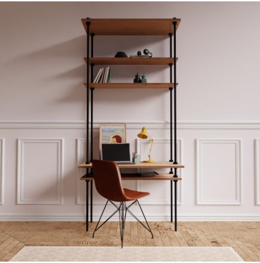 Стіл письмовий з полицями AR Shelving DECO 185x85x35/52.5см 4 полиці (KDECO185X85X355255N)