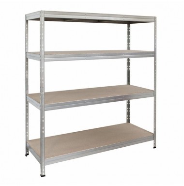 МЕТАЛЕВА ПОЛИЦЯ RIVET З ПОЛИЦЯМИ ХДФ 180X150X45СМ