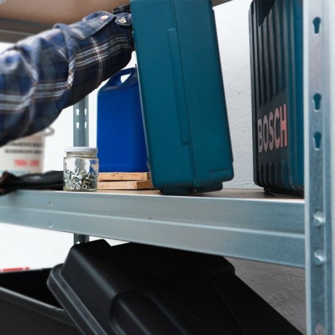 МЕТАЛЕВА ПОЛИЦЯ RIVET З ПОЛИЦЯМИ ХДФ 180X150X45СМ МЕТАЛЕВА ПОЛИЦЯ RIVET З ПОЛИЦЯМИ ХДФ 180X150X45СМ