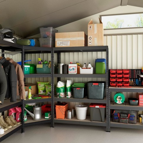 Стелаж металевий AR Shelving RIVET 180x90x45см 4 полиці (TR18S405KHEDD8TLM0) Стелаж металевий AR Shelving RIVET 180x90x45см 4 полиці (TR18S405KHEDD8TLM0)