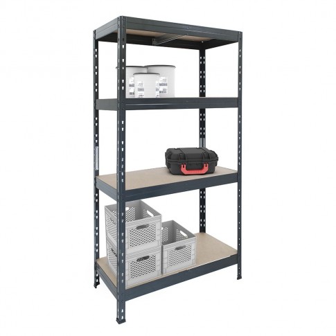 Стелаж металевий AR Shelving RIVET 180x90x45см 4 полиці (TR18S405KHEDD8TLM0) Стелаж металевий AR Shelving RIVET 180x90x45см 4 полиці (TR18S405KHEDD8TLM0)
