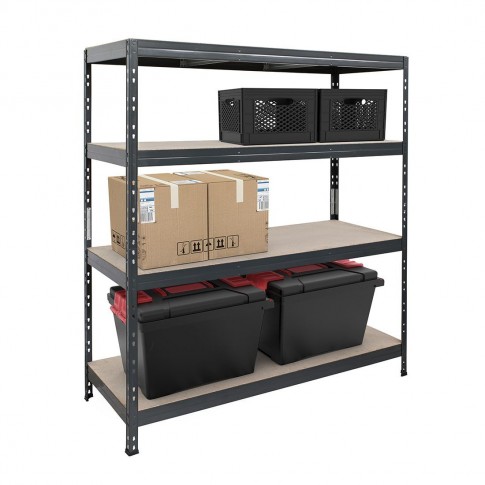 МЕТАЛЕВА ПОЛИЦЯ RIVET З ПОЛИЦЯМИ ХДФ 180X150X45СМ МЕТАЛЕВА ПОЛИЦЯ RIVET З ПОЛИЦЯМИ ХДФ 180X150X45СМ