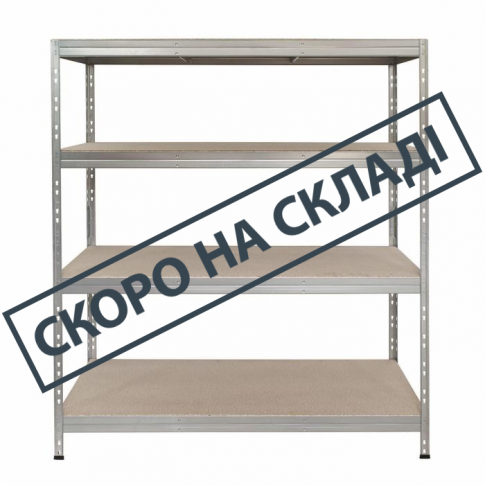 МЕТАЛЕВА ПОЛИЦЯ RIVET З ПОЛИЦЯМИ ХДФ 180X150X45СМ