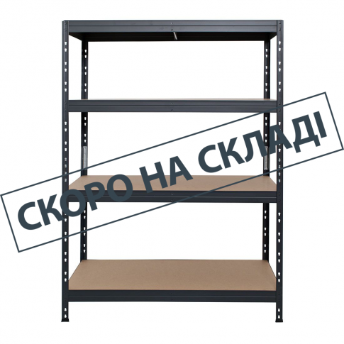 МЕТАЛЕВА ПОЛИЦЯ RIVET З ПОЛИЦЯМИ ХДФ 180X120X45СМ