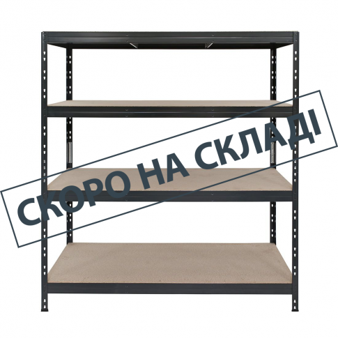 МЕТАЛЕВА ПОЛИЦЯ RIVET З ПОЛИЦЯМИ ХДФ 180X150X45СМ